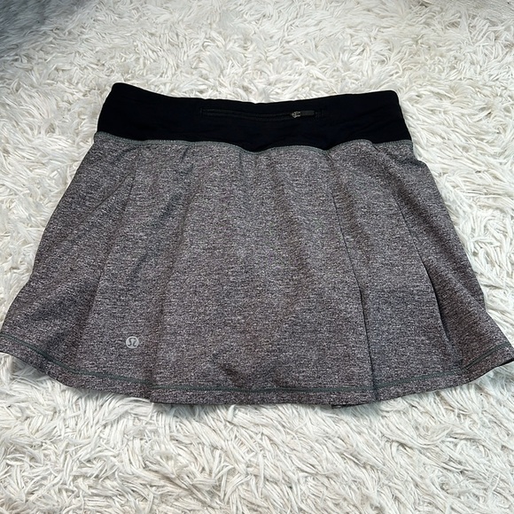 Lululemon Pace Rival Skirt (Tall) *No Panels 15" Heather Lux Multi Black / Black - Picture 5 of 7